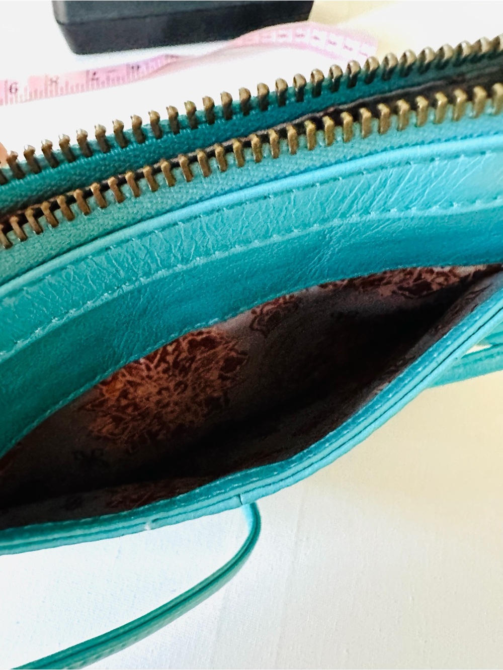 HOBO Teal Leather Hobo Bag with Detachable Strap - Picture 8 of 10